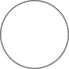 Dotted line circle frame vector