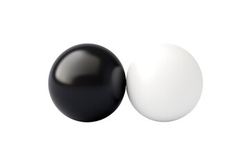 Monochrome Elegance: Decorating with White and Black Balloon isolated on transparent background