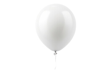 Frosty Festivities: Decorating the Sky with White Balloons isolated on transparent background