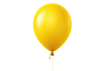Sunny Soiree: Brighten Your Celebration with Yellow Balloons isolated on transparent background