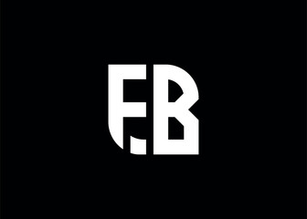 Monogram Letter FB Logo Design vector template