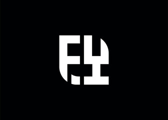 Obraz premium Monogram Letter FY Logo Design vector template