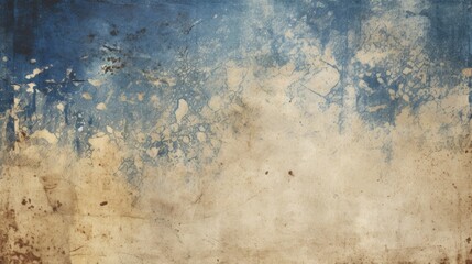 Fototapeta na wymiar Vintage Grunge Blue and Beige Texture Background