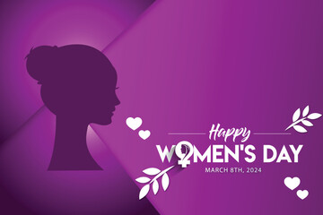 Girl bust women's day background