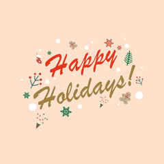 happy holidays vector background illustration. it is suitable for card, banner, or poster
