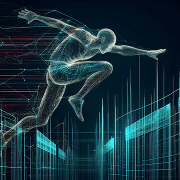 Atleta moderno y futurista