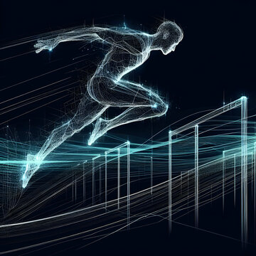 Atleta moderno y futurista