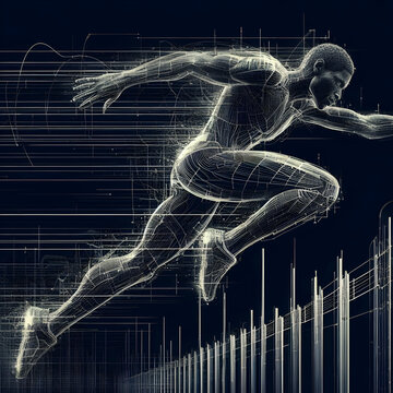 Atleta moderno y futurista