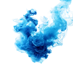 Crédence de cuisine en verre imprimé Fumée Transparent blue smoke cloud