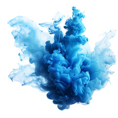 Transparent blue smoke cloud