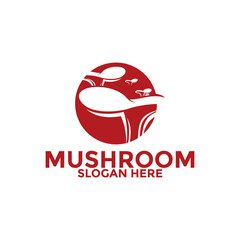Obraz premium Mushroom logo vector, Creative Mushroom logo icon design template