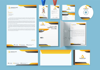 Corporate Identity Kit Including as Letterhead, Brochure, Envelope, Identity and Visiting Card.
