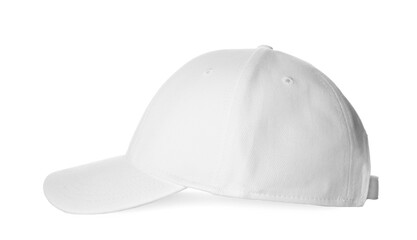 One stylish baseball cap isolated on white
