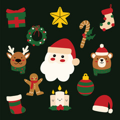 Handmade Christmas vector illustrations