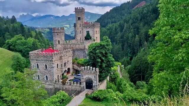 Romantic beautiful medieval castles of northern Italy Castello di Gernstein, Chiusa, South Tyrol