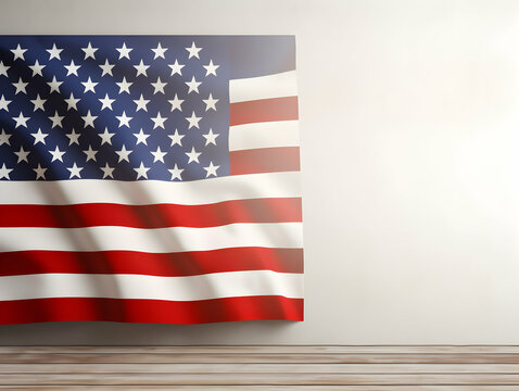 United state of america national flag background, USA flag weaving made by silk cloth fabric, USA background, ai generated image