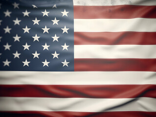 Obraz premium United state of america national flag background, USA flag weaving made by silk cloth fabric, USA background, ai generated image
