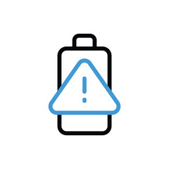 Battery error icon vector stock illustration