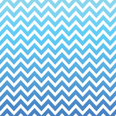 Cute chevron pattern vector background. Blue Ombre style zigzag pattern wallpaper.