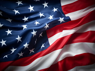 United state of america national flag background, USA flag weaving made by silk cloth fabric, USA background, ai generated image