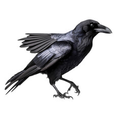 Fototapeta premium Crow isolated on transparent background