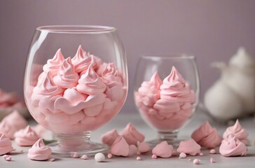 pink rose petals in glass