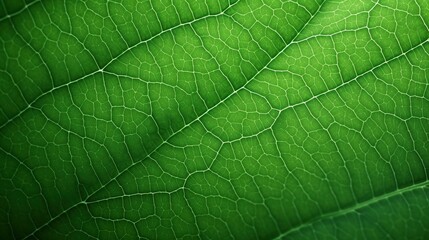 Close up leaf. Macro nature. a green leaf has a lot of veins