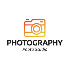 Photography logo. Camera logo vector design on a white background. 