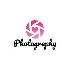 Photography logo. Camera logo vector design on a white background. 