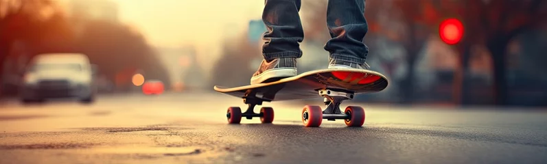 Foto auf Leinwand Skateboarding sport banner © kramynina