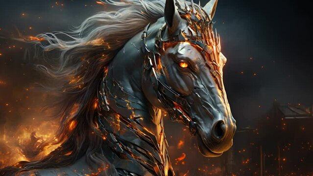 鎧をつけた馬,Generative AI 