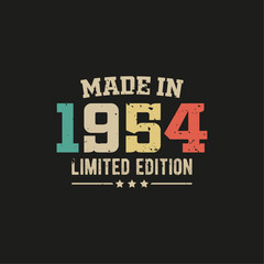 Made in 1954 limited edition t-shirt design