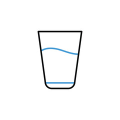  Water icon vector stock illustration