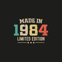 Naklejka na ściany i meble Made in 1984 limited edition t-shirt design