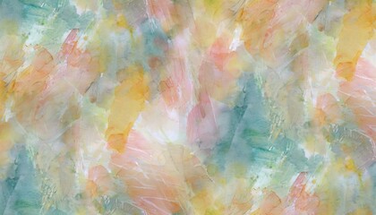 Fototapeta na wymiar seamless pattern background inspired by the art of watercolor painting with soft blended strokes in a variety of pastel shades