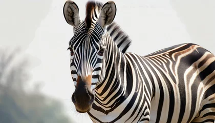 Gordijnen zebra on white background © Faith