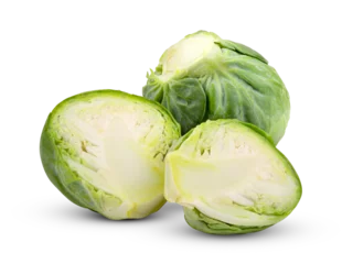 Foto op Plexiglas anti-reflex Brussel Sprouts isolated on transparent png © sommai