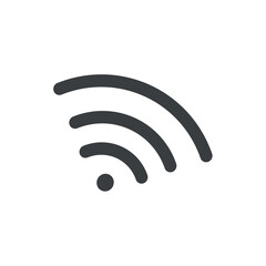 Freelance element of set in black line design. This illustration showcase a Wi-Fi symbol, highlighting the essential connectivity for remote freelance work. Vector illustration.