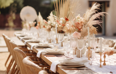 Wedding Boho table setting