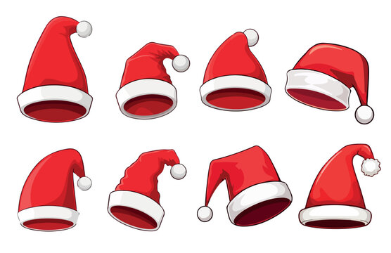Christmas Santa Claus Hats. Santa red hats