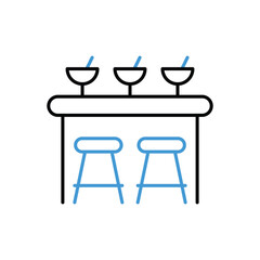  Drink Bar icon vector stock illustration