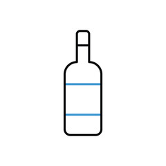  Wine Bottle icon vector stock illustration