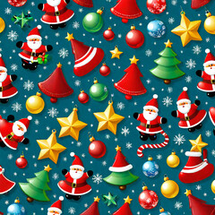 christmas toys, seamless pattern. Generative AI, Generative, AI