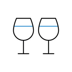 Wine Glass icon vector stock illustration