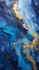 Obraz premium AI generated illustration of a vivid abstract purple gold marble background