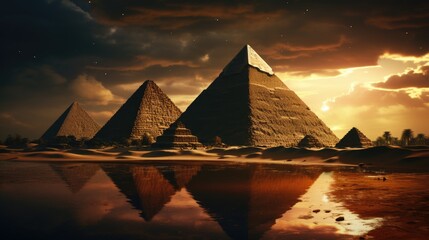 Majestic pyramid landscape