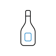  Champagne icon vector stock illustration