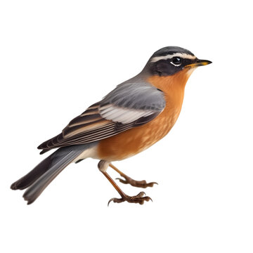 American robin isolated on transparent background