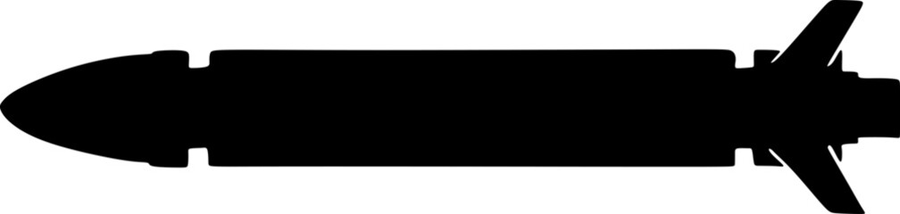 silhouette vector illustration of a missile