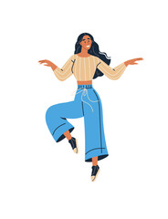 Jumping people vector illustration. Energetic individuals embody essence jumping people concept The joy success is manifested in lively leaps celebratory people People find happiness in carefree act